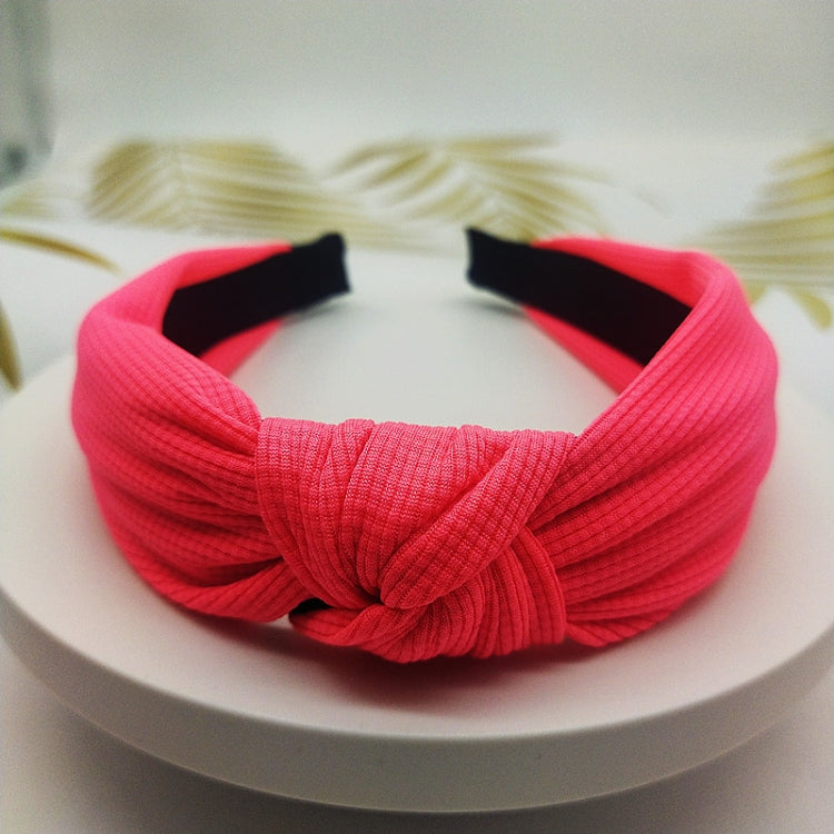 5cm Wide-brimmed Pressed Hair Solid Color Headband