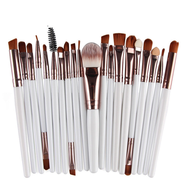20pcs/set Wooden Handle Makeup Brush Set Beauty Tool Brushes, Coffee, Gold+Black, Black+White, Full Black, Black+Coffee, Brown+White, Gold+Pink, Brown+Green, Brown+Pink, Brown+Black, Gold+White, Gold+Green, Black+Green, Black+Pink, Brown+Purple        ...