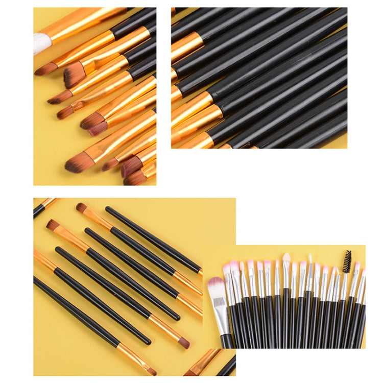 20pcs/set Wooden Handle Makeup Brush Set Beauty Tool Brushes, Coffee, Gold+Black, Black+White, Full Black, Black+Coffee, Brown+White, Gold+Pink, Brown+Green, Brown+Pink, Brown+Black, Gold+White, Gold+Green, Black+Green, Black+Pink, Brown+Purple        ...