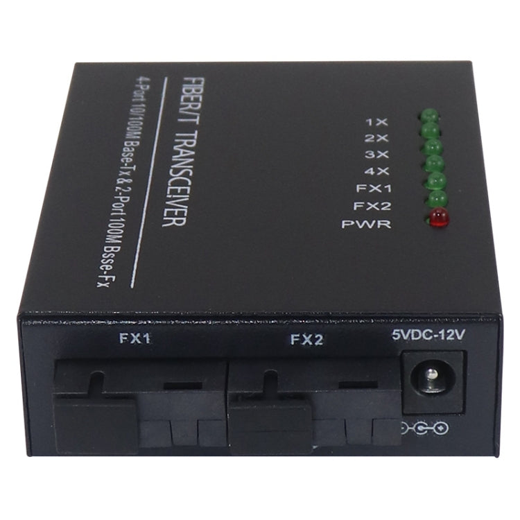 2 Fiber Port & 4 LAN Port 10/100M Ethernet Switch Fiber Optic Switch