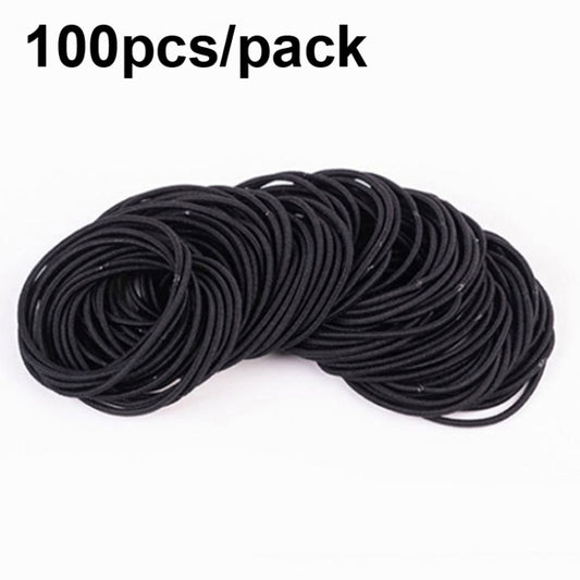 100pcs/pack Stretchy Hair Accessories Nylon Hair Ring Hair Rope Rubber Band Headband
