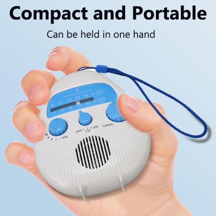 Portable Waterproof FM Radio With Hanging Rope For Bathroom