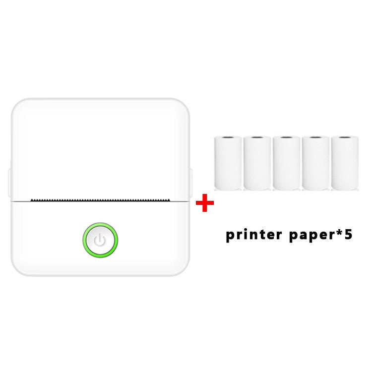 X6 200DPI Student Homework Printer Bluetooth Inkless Pocket Printer, Pink Printer Paper x1, White Printing Paper x1, Pink Printing Paper x5, White Printing Paper x5, Pink Sicker x5, White Sticker x5, Pink 5 Printer Paper+5 Stickers                     ...