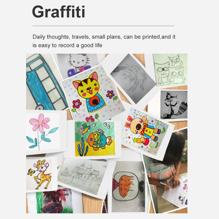 X6 200DPI Student Homework Printer Bluetooth Inkless Pocket Printer, Pink Printer Paper x1, White Printing Paper x1, Pink Printing Paper x5, White Printing Paper x5, Pink Sicker x5, White Sticker x5, Pink 5 Printer Paper+5 Stickers                     ...