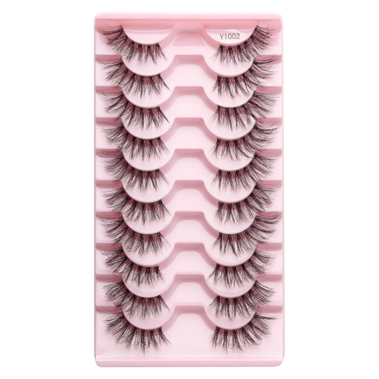 10pairs /Box Half False Eyelashes With Transparent Stems Natura Extension Lashes