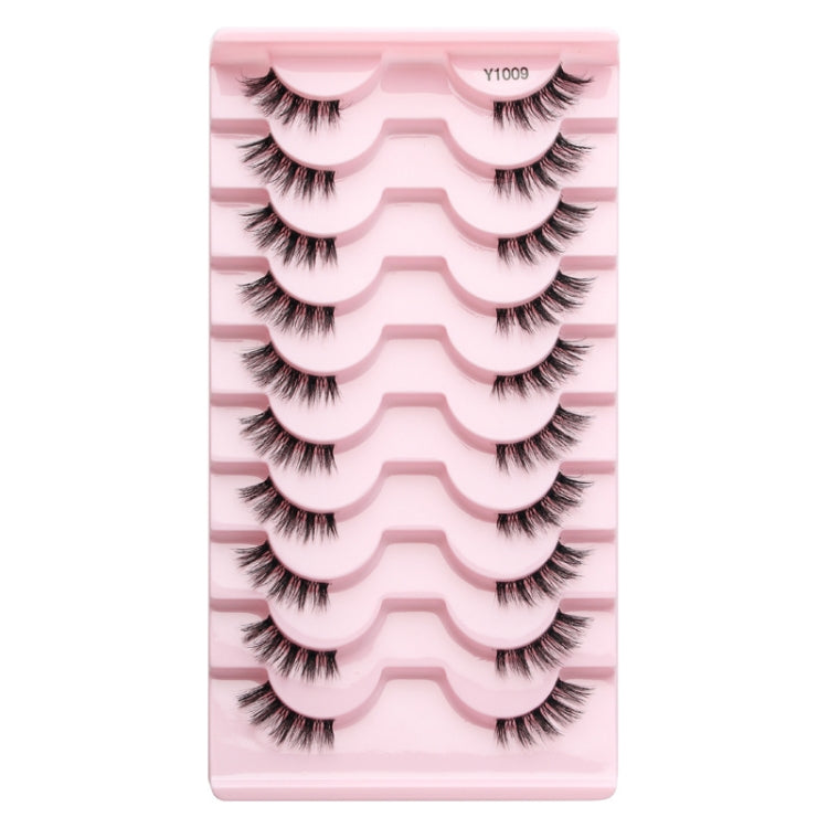 10pairs /Box Half False Eyelashes With Transparent Stems Natura Extension Lashes
