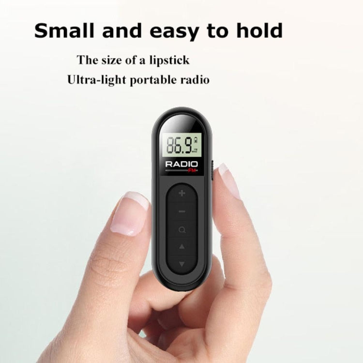 Mini Pocket FM Radio Collar Clip Style Rechargeable Walkman For Conference Tour Guide Horse Racing