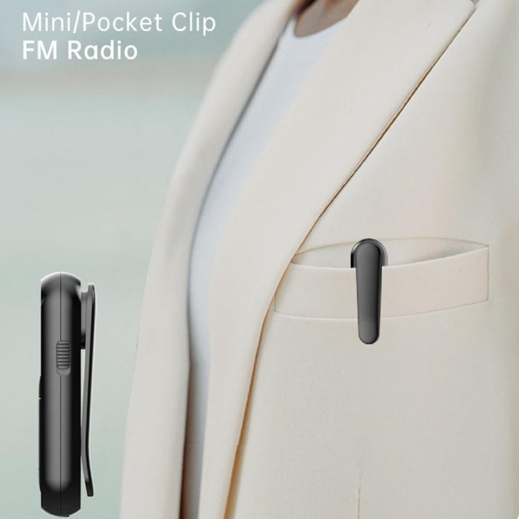 Mini Pocket FM Radio Collar Clip Style Rechargeable Walkman For Conference Tour Guide Horse Racing