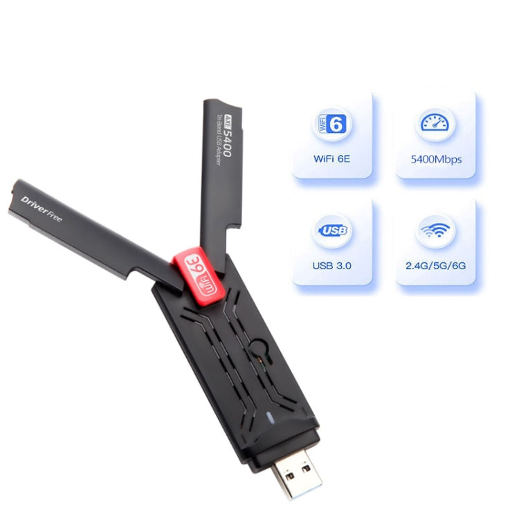 AX5400M 2.4G/5G/6G WIFI 6E Standard USB 3.0 Network Card WIFI Transmitter Receiver