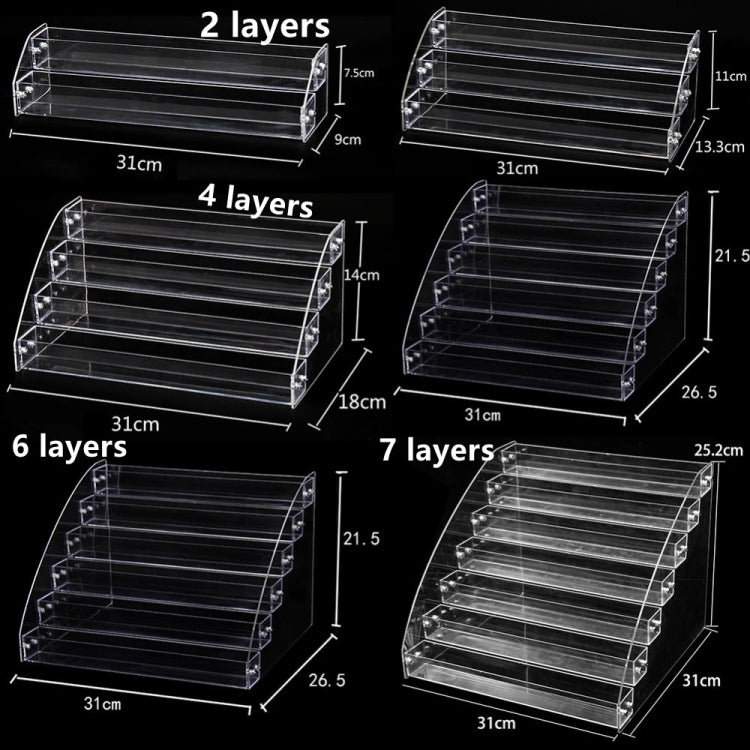 Acrylic Nail Polish Display Rack Transparent Ladder Stand Cosmetic Essential Oil Bottle Holder, 2 Layers, 3 Layers, 5 Layers, 6  Layers, 7 Layers