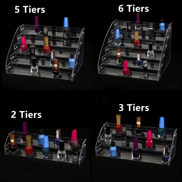 Acrylic Nail Polish Display Rack Transparent Ladder Stand Cosmetic Essential Oil Bottle Holder, 2 Layers, 3 Layers, 5 Layers, 6  Layers, 7 Layers