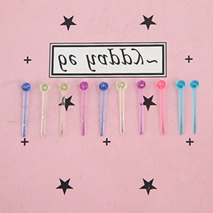 10pcs /Pack Plastic Ear Studs Ear Nurture Sticks Disposable Ear Pins Earrings