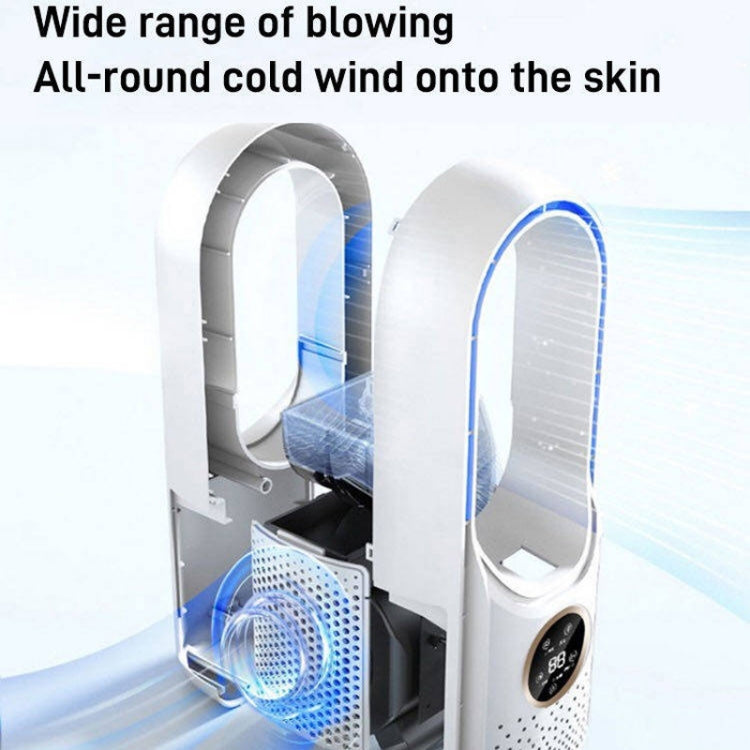 Desk Bladeless Humidification Electric Fan Six Gear Adjustable with LED Light Timing Function