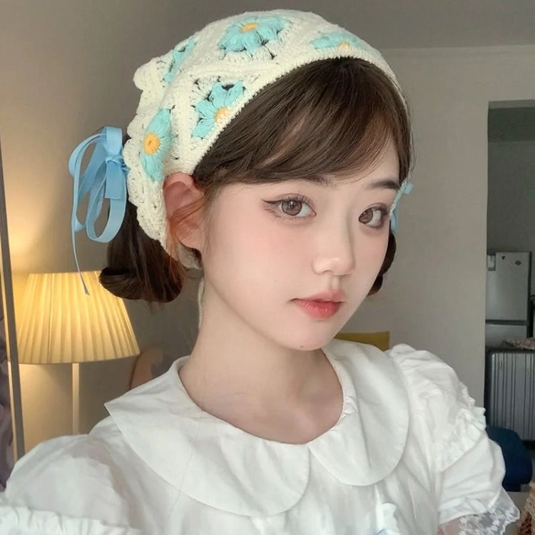 Handmade Crochet Triangle Headband Versatile Vintage Girl Rustic Hairband