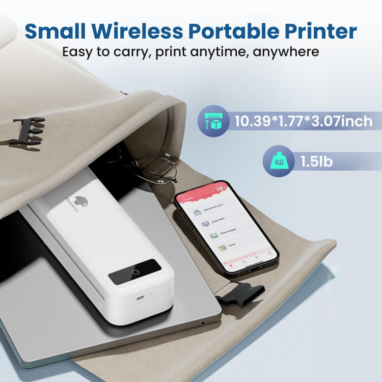 Phomemo M835  Wireless Bluetooth Thermal Printer Support Multi-Size Thermal Paper