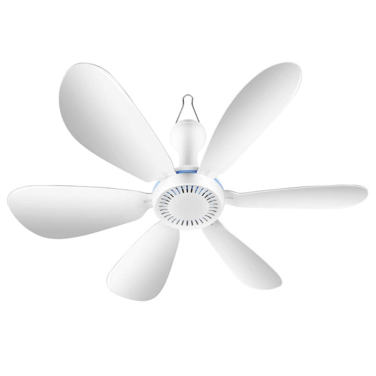 USB Home Dormitory Mute High Wind Power Mini Fan Six Blade Small Ceiling Fan, Single Fan, Fan+Remote Control Speed Control Cord