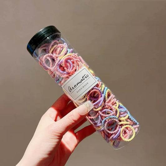 300pcs /Can Baby Elastic Hair Accessories And Hair Ties Children Non-Injury Hair Band