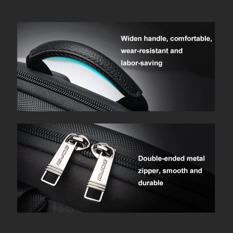 Bopai First-Layer Cowhide Business Commuter Waterproof And Lightweight Laptop Backpack, 61-122721