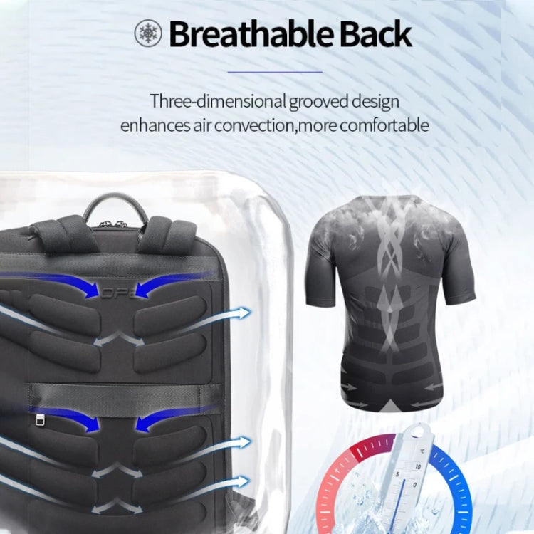 Bopai First-Layer Cowhide Business Commuter Waterproof And Lightweight Laptop Backpack, 61-122721