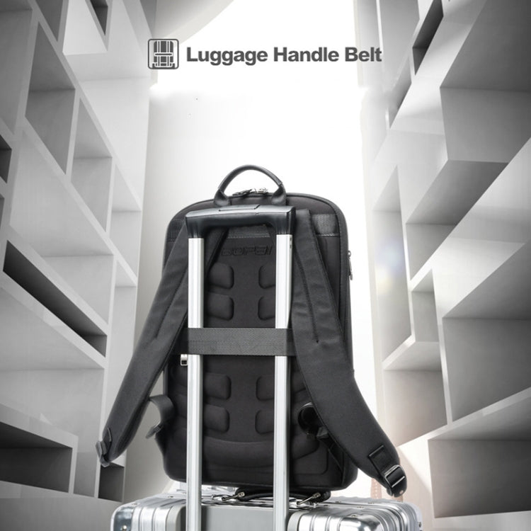 Bopai First-Layer Cowhide Business Commuter Waterproof And Lightweight Laptop Backpack, 61-122721