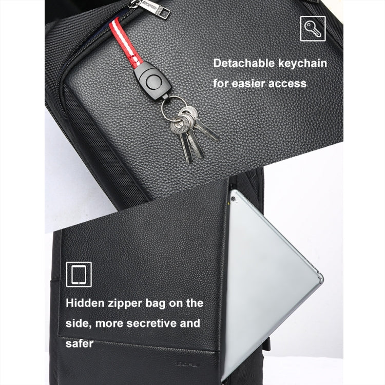 Bopai First-Layer Cowhide Business Commuter Waterproof And Lightweight Laptop Backpack, 61-122721