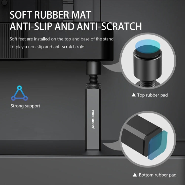 COOLMOON Graphics Card Stand Desktop Computer Graphics Card Vertical Top Support Bracket Screw Telescopic Support Rods, 2.8-5cm (Black), 2.8-5cm (Silver), 5-8cm (Black), 5-8cm (Silver), 7.5-12cm (Black), 7.5-12cm (Silver)