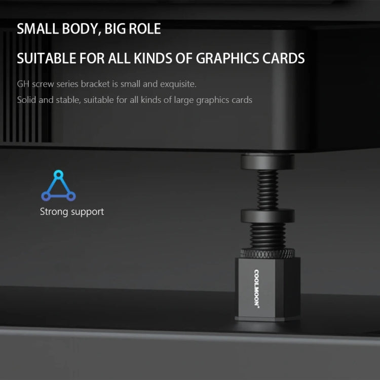 COOLMOON Graphics Card Stand Desktop Computer Graphics Card Vertical Top Support Bracket Screw Telescopic Support Rods, 2.8-5cm (Black), 2.8-5cm (Silver), 5-8cm (Black), 5-8cm (Silver), 7.5-12cm (Black), 7.5-12cm (Silver)