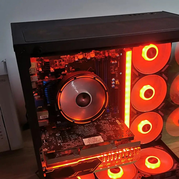 COOLMOON CPU Cooler Desktop Computer Auto Color Change Multi-Platform Mute Cooling Fan