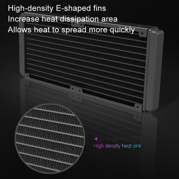 COOLMOON CM-YM-240T Digital ARGB Lens Edition Integrated Water Cooling CPU Cooler Temperature Display CPU Fan, CM-YM-240T