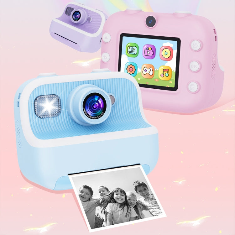 M8 2.4-Inch 1080P HD 2400W Pixel Dual-Camera Children Thermal Printing Camera, Pink, Blue, Purple, Pink+32GB, Blue+32GB, Purple+32GB