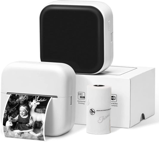 Phomemo M02X Inkless Pocket Printer Bluetooth Thermal Portable Sticker Maker Machine, White, Green