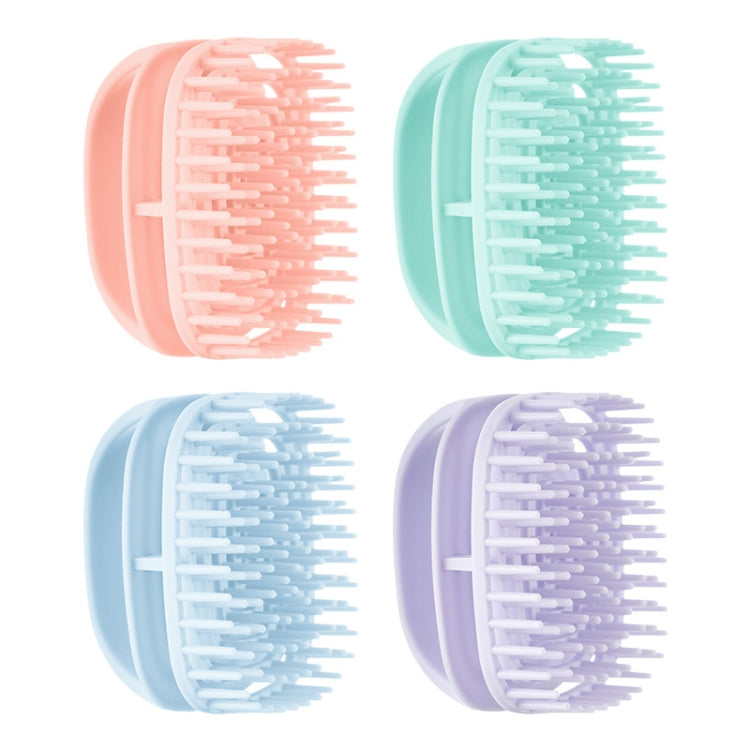 Silicone Shampoo Brush Clean Scalp Massage Brush Wet And Dry Handheld Shampoo Comb
