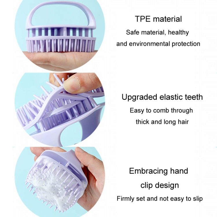 Silicone Shampoo Brush Clean Scalp Massage Brush Wet And Dry Handheld Shampoo Comb