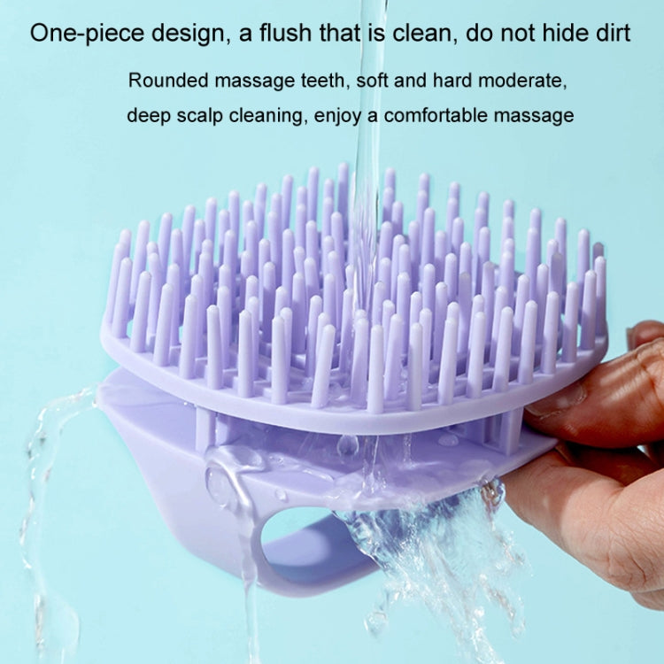 Silicone Shampoo Brush Clean Scalp Massage Brush Wet And Dry Handheld Shampoo Comb
