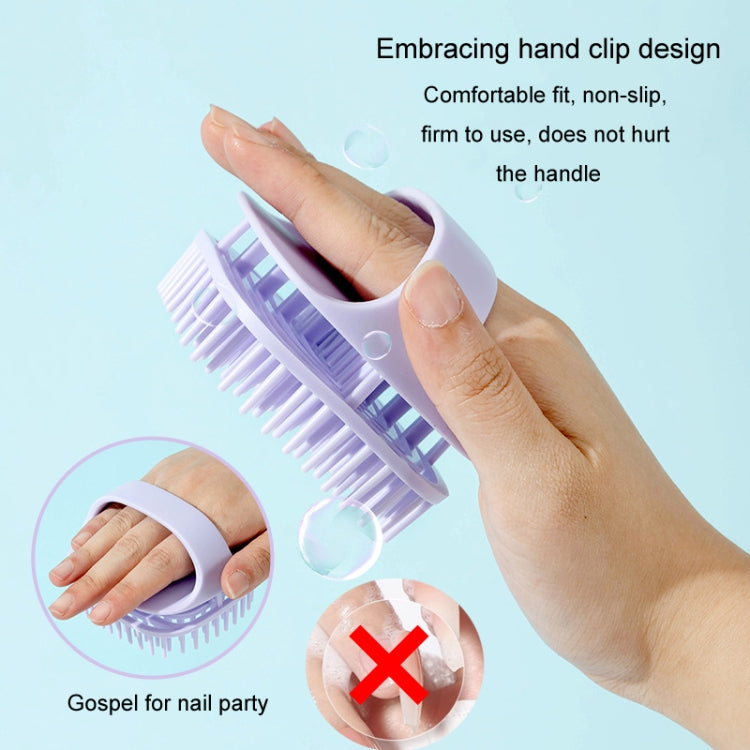 Silicone Shampoo Brush Clean Scalp Massage Brush Wet And Dry Handheld Shampoo Comb