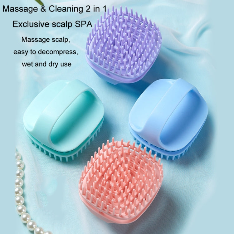 Silicone Shampoo Brush Clean Scalp Massage Brush Wet And Dry Handheld Shampoo Comb