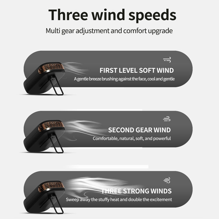 HX-150A Outdoor Digital Display Silent USB Charging Bladeless Waist Hanging Neck Fan