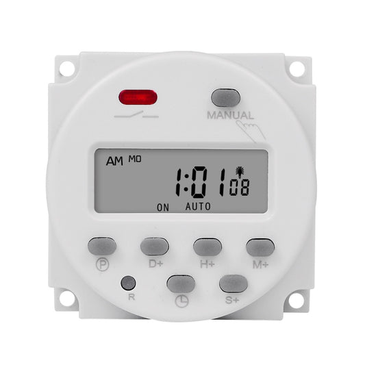 1 Second Interval Digital LCD Timer Switch 7 Days Weekly Programmable Time Relay