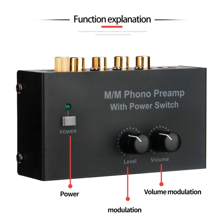 Vinyl Record Player Preamplifier, EU Plug