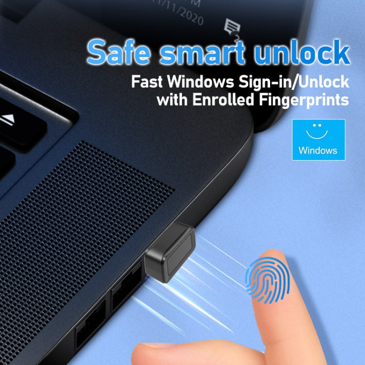 Windows Hello Fingerprint Reader Security Key for Windows 10 / 11, TRU5 Black, TRU5 Silver