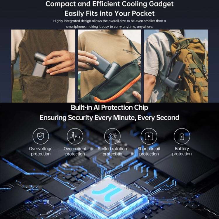 JisuLife FA55 Handheld Portable Small Fan Mini Rechargeable Electric Fan