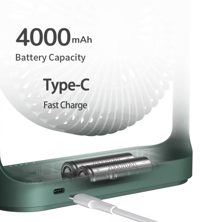 JisuLife FA19 4000mAh Wireless Rechargeable Desktop Mini Fan Silent Portable Fan