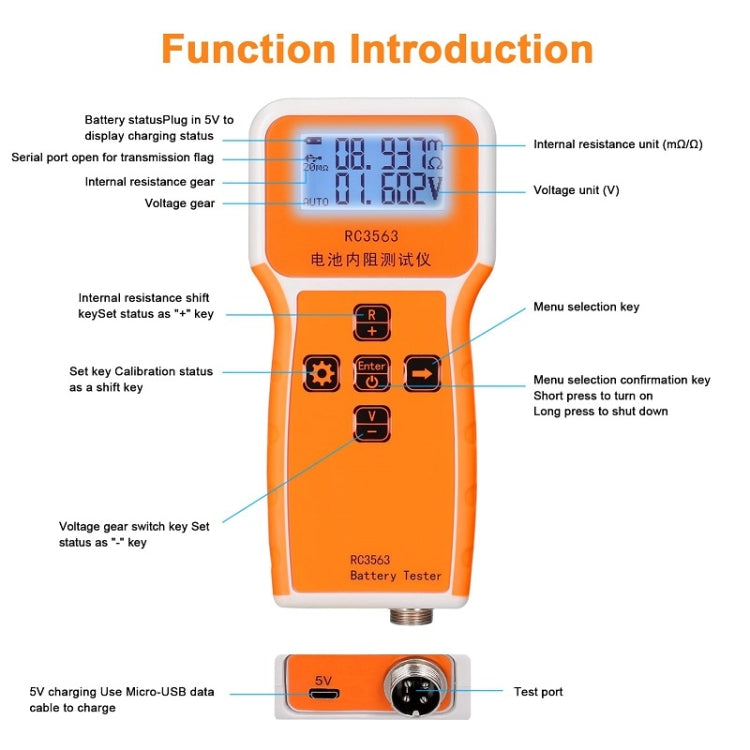 High-Precision Battery Voltage Internal Resistance Tester