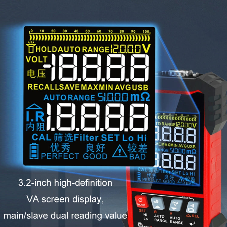 Battery Internal Resistance Tester Lead-Acid Alkaline Lithium Battery Tester