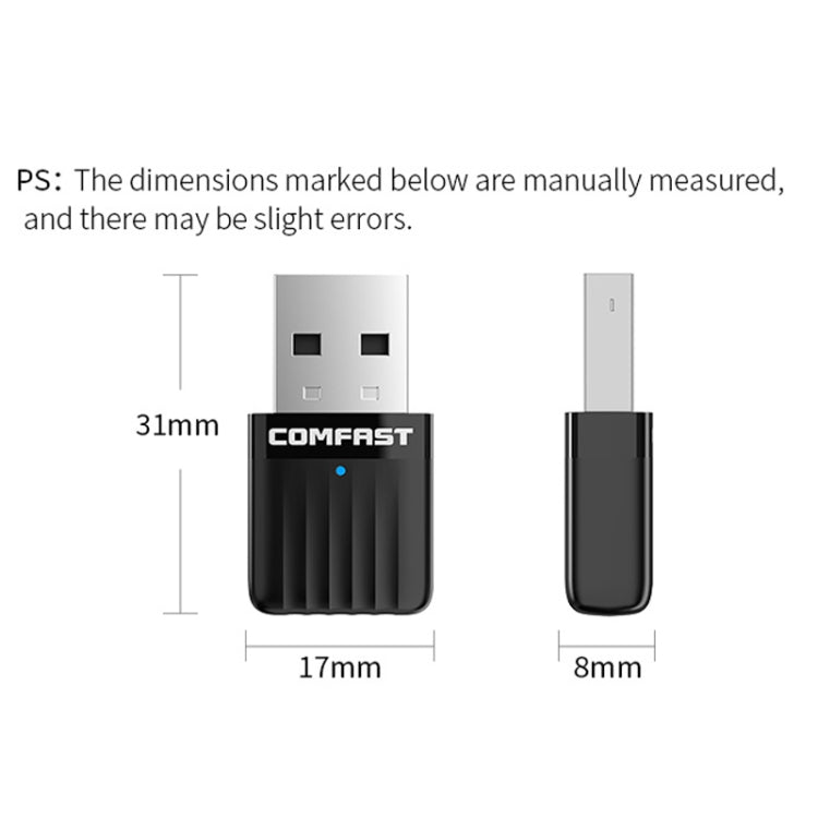 COMFAST CF-WU811AC V3  5G Dual Band 650Mbps USB Wireless Network Card WIFI Receiver