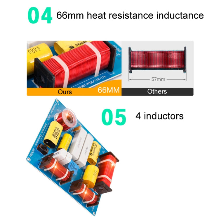 High Medium And Low 3-Way Audio Crossover Stage Speaker Divider, 3505A, 3505B