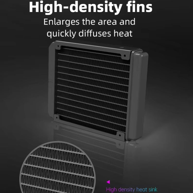 COOLMOON RGB120 5V ARGB Integrated Single Row Multi-Platform CPU Cooler, RGB120