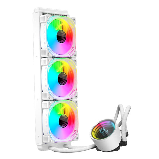 COOLMOON CM-YM-360T Computer ARGB Temperature Display Lens Multi-Platform Integrated CPU Cooler, CM-YM-360T