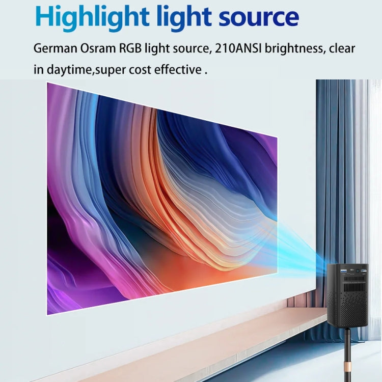 TOUMEI C900 Outdoor Portable Built-In Battery 4K HD Home Music Projector