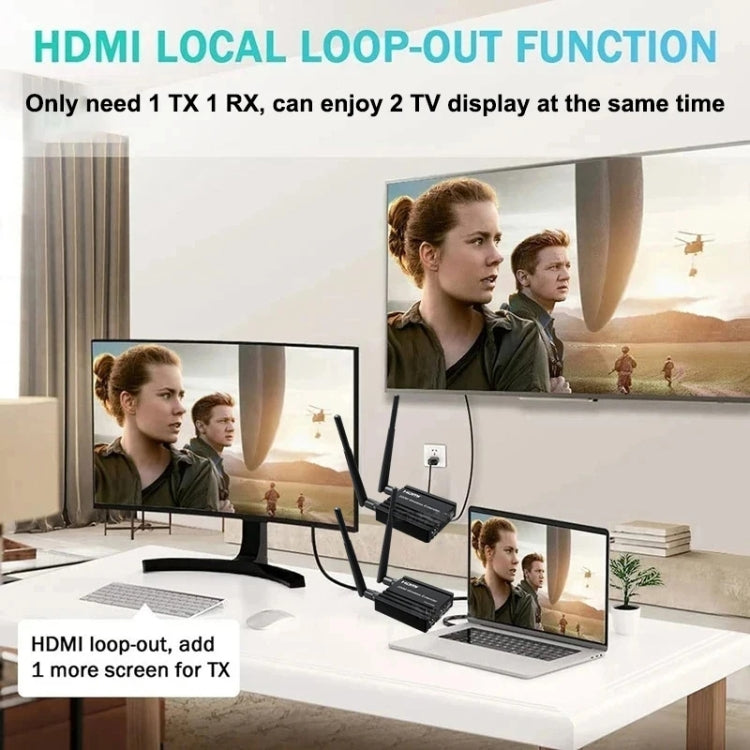 200m Wireless HDMI Extender Signal Amplifier, Transmitter+Receiver